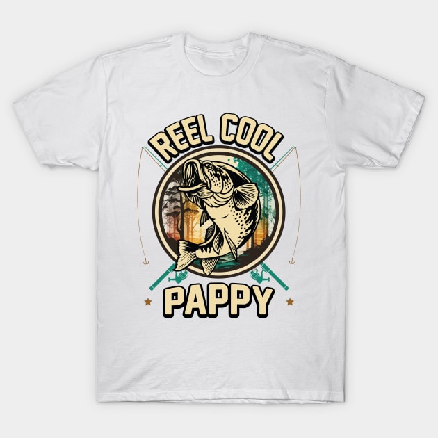 Reel Cool Pappy Fishing Gift T-Shirt by ryanjaycruz